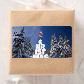Kerstwinter landschap etiket (Insitu)