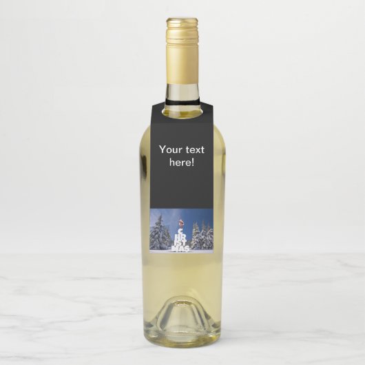 Kerstwinter landschap flessenhanger (Op fles)