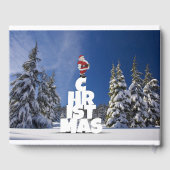 Kerstwinter landschap gastenboek (Achterkant)