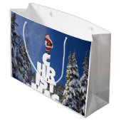 Kerstwinter landschap groot cadeauzakje (Achterkant Gekanteld)