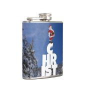 Kerstwinter landschap heupfles (Rechts)