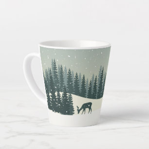 Kerstwinter landschap latte mok