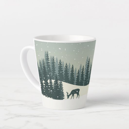 Kerstwinter landschap latte mok (Linkerhoek)