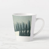 Kerstwinter landschap latte mok (Rechts)