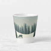 Kerstwinter landschap latte mok (Voorkant)