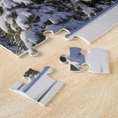 Kerstwinter landschap legpuzzel (Zijkant)