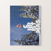 Kerstwinter landschap legpuzzel (Verticaal)
