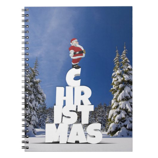 Kerstwinter landschap notitieboek (Voorkant)