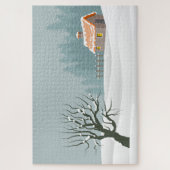 Kerstwinter Landschap Puzzel (Verticaal)