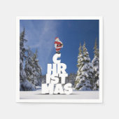 Kerstwinter landschap servet (Voorkant)
