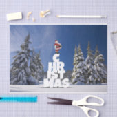 Kerstwinter landschap tissuepapier (Craft)