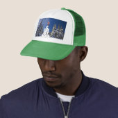 Kerstwinter landschap trucker pet (In situ)