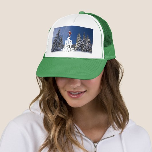 Kerstwinter landschap trucker pet (In situ)