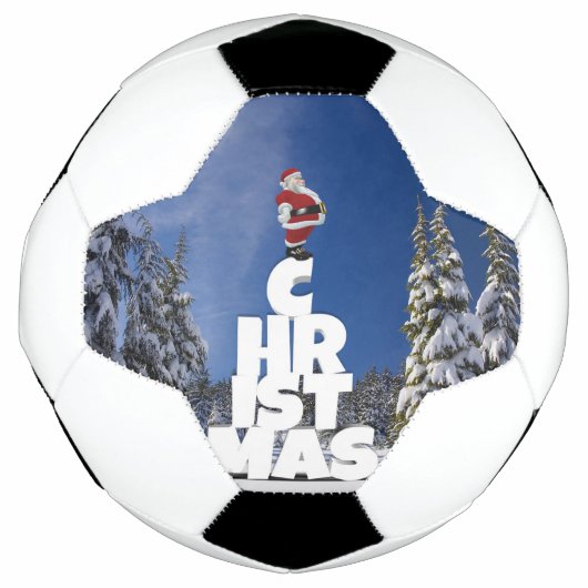 Kerstwinter landschap voetbal (Voorkant)