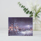 Kerstwinter magie feestdagenkaart (Staand voorkant)