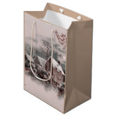 kerstwinter medium cadeauzakje (Voorkant Gekanteld)