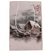 kerstwinter medium cadeauzakje (Voorkant)