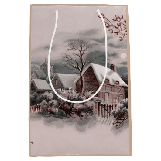 kerstwinter medium cadeauzakje (Voorkant)