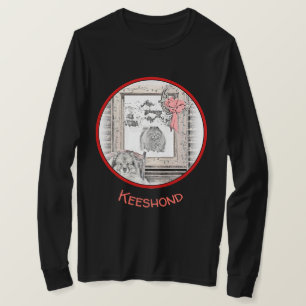 Kerstwinter met keeshond schilderen t-shirt