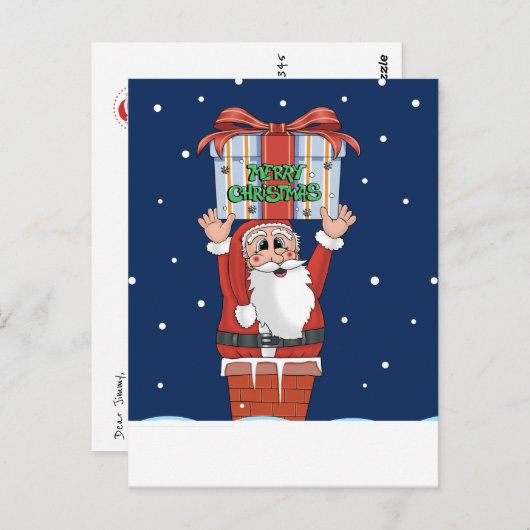 Kerstwinter met Kerstmis Briefkaart (Voorkant / Achterkant)