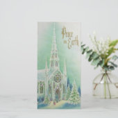  kerstwinter met Retro Feestdagenkaart (Staand voorkant)