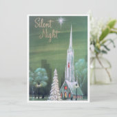  kerstwinter met Retro Feestdagenkaart (Staand voorkant)