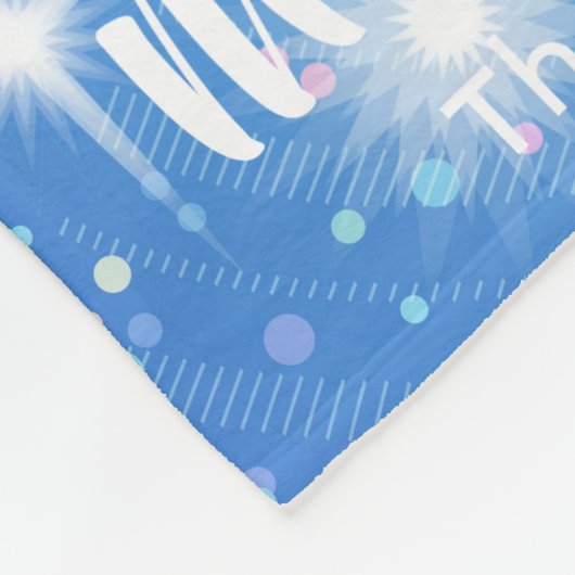 Kerstwinter met zilveren ornamenten en sterren fleece deken (Hoek)