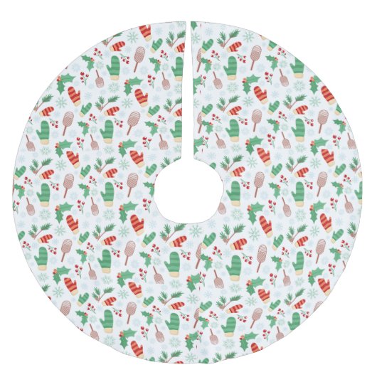 Kerstwinter Mittens en Holly Kerstboom Rok (Voorkant)