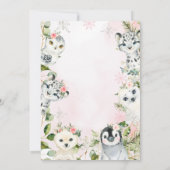 Kerstwinter ONEderland Arctic Animals Floral Kaart (Achterkant)