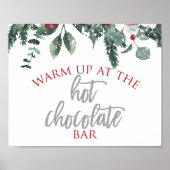 Kerstwinter Onederland Hot Chocolade Poster (Voorkant)