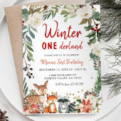 Kerstwinter Onederland Verjaardag uitnodiging