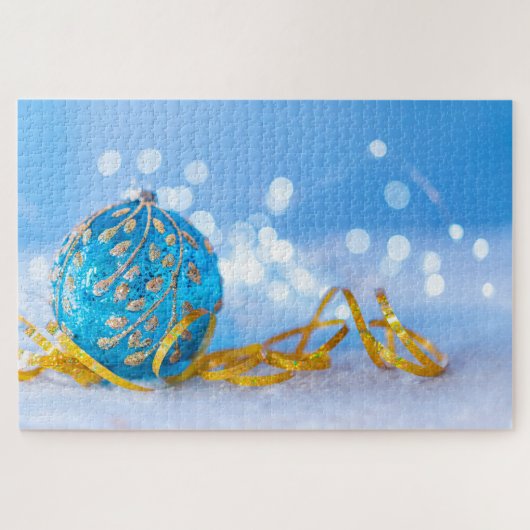 Kerstwinter Ornament puzzel (Horizontaal)