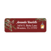 Kerstwinter Pine Floral Greenery Etiket (Voorkant)