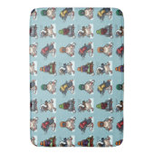 Kerstwinter Pinguïn Sneeuwbal Gevecht Cartoon Badmat (Voorkant Verticaal)