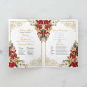 Kerstwinter Poinsettia Quinceanera Programma (Binnen)