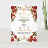 Kerstwinter Poinsettia Quinceanera Programma (Achterkant)