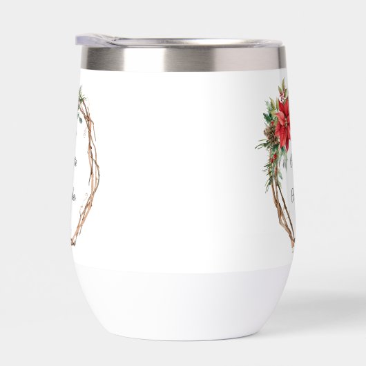 Kerstwinter Poinsettia Waterverf (Rechts)