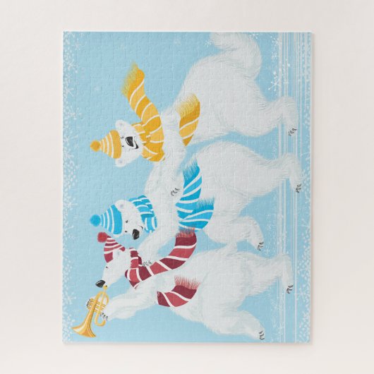 Kerstwinter-poolparade Beer Puzzle Legpuzzel (Verticaal)