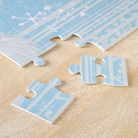 Kerstwinter-poolparade Beer Puzzle Legpuzzel (Zijkant)