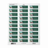 Kerstwinter Red Truck Tree Return Etiket (Full Sheet)