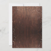 Kerstwinter Rustic Pine Drop Wood Weddenschap Kaart (Achterkant)