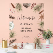 Kerstwinter rustiek Vrijgezellenfeest Welkom Acryl Bord (Huwelijk)