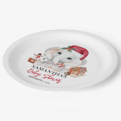 Kerstwinter Santa Baby Elephant Shower Papieren Bordje (Gekanteld)