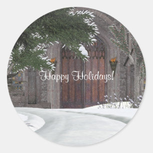 Kerstwinter scènes Sticker