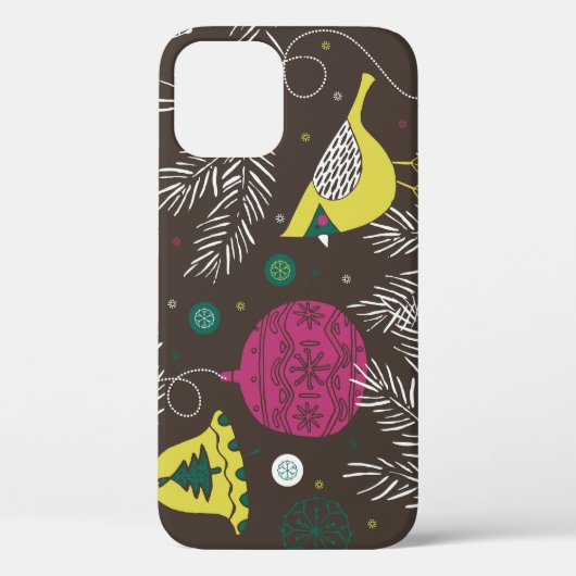 Kerstwinter: seizoensgebonden patroon. Case-Mate iPhone case (Achterkant)