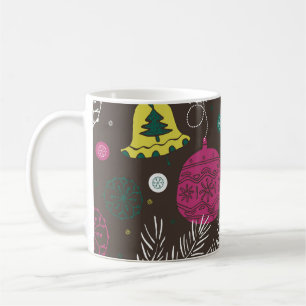 Kerstwinter: seizoensgebonden patroon. koffiemok