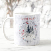 Kerstwinter sneeuw Arctic Fox Naam Koffiemok