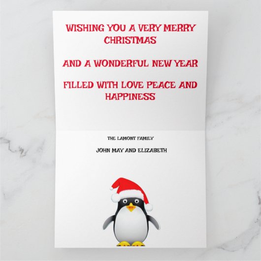 Kerstwinter Sneeuw Kat Kaart (Binnen)