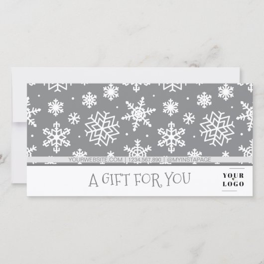 Kerstwinter Snowflake Mijn aangepaste zakelijke Lo (Voorkant)