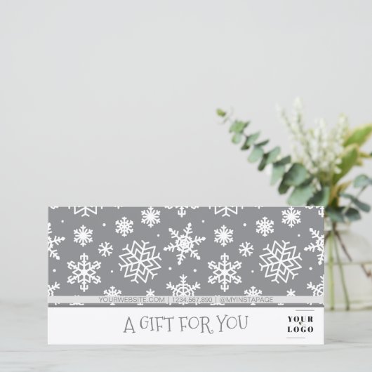 Kerstwinter Snowflake Mijn aangepaste zakelijke Lo (Staand voorkant)